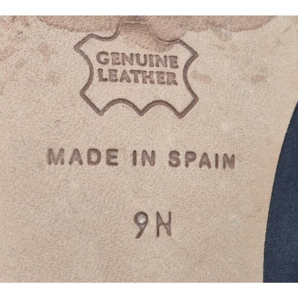 Talbots Black Leather Slingback Pumps 2.5" Kitten Heels Sparkly Accents Size 9N - Picture 9 of 10